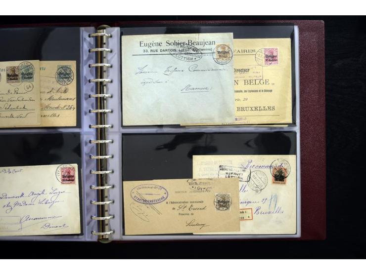 1914/1918, interessante Sammlung inkl. Etappe West mit über 210 Briefen, Karten und Ganzsachen, dabei viele verschiedene Stem