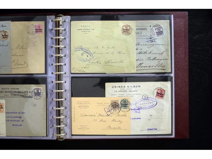 1914/1918, interessante Sammlung inkl. Etappe West mit über 210 Briefen, Karten und Ganzsachen, dabei viele verschiedene Stem
