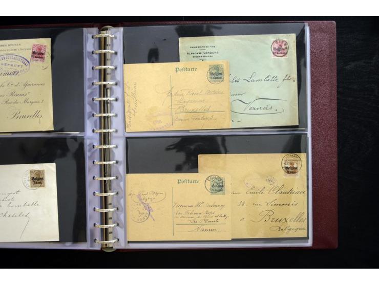 1914/1918, interessante Sammlung inkl. Etappe West mit über 210 Briefen, Karten und Ganzsachen, dabei viele verschiedene Stem