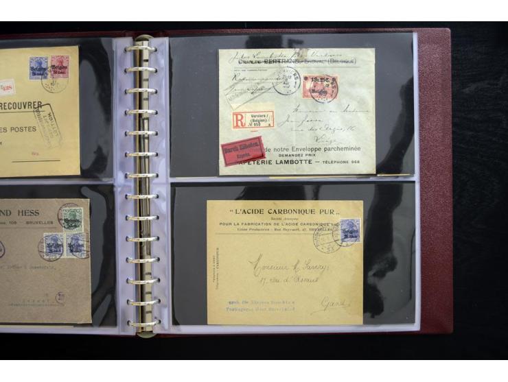 1914/1918, interessante Sammlung inkl. Etappe West mit über 210 Briefen, Karten und Ganzsachen, dabei viele verschiedene Stem