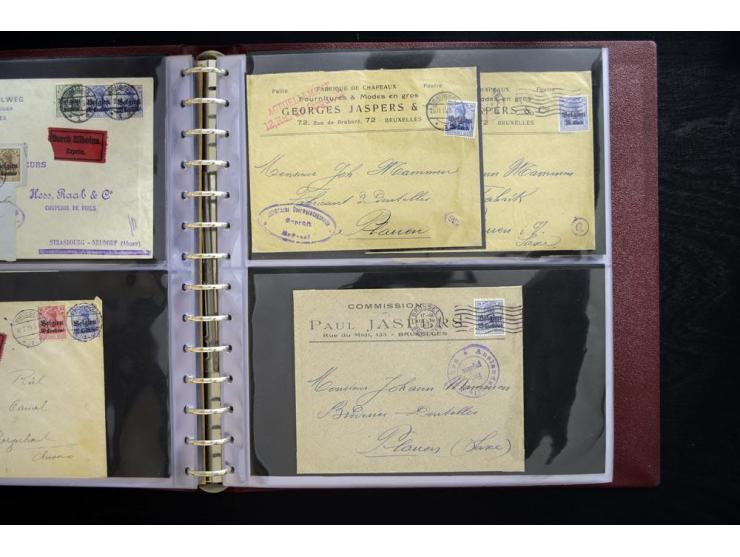 1914/1918, interessante Sammlung inkl. Etappe West mit über 210 Briefen, Karten und Ganzsachen, dabei viele verschiedene Stem