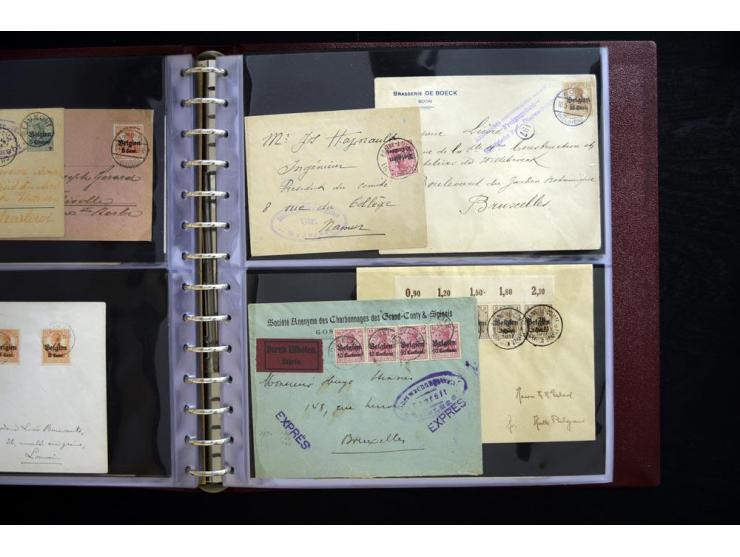 1914/1918, interessante Sammlung inkl. Etappe West mit über 210 Briefen, Karten und Ganzsachen, dabei viele verschiedene Stem