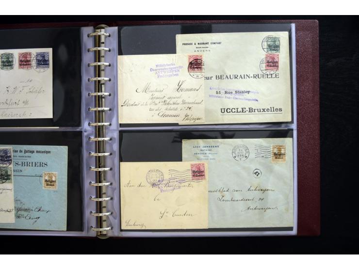 1914/1918, interessante Sammlung inkl. Etappe West mit über 210 Briefen, Karten und Ganzsachen, dabei viele verschiedene Stem