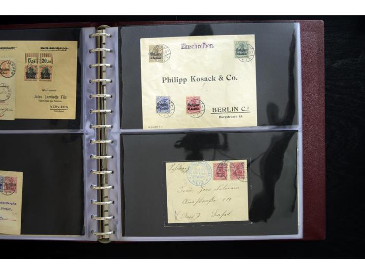 1914/1918, interessante Sammlung inkl. Etappe West mit über 210 Briefen, Karten und Ganzsachen, dabei viele verschiedene Stem
