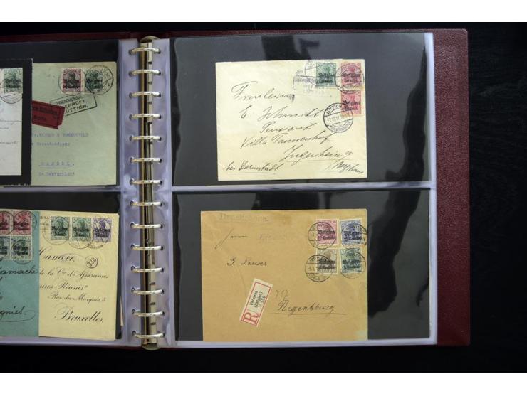 1914/1918, interessante Sammlung inkl. Etappe West mit über 210 Briefen, Karten und Ganzsachen, dabei viele verschiedene Stem
