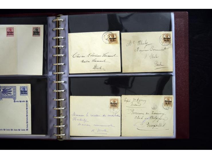 1914/1918, interessante Sammlung inkl. Etappe West mit über 210 Briefen, Karten und Ganzsachen, dabei viele verschiedene Stem