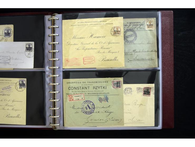 1914/1918, interessante Sammlung inkl. Etappe West mit über 210 Briefen, Karten und Ganzsachen, dabei viele verschiedene Stem