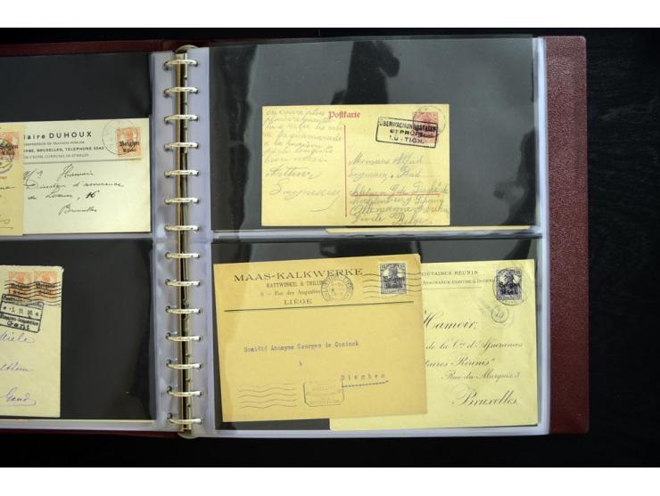 1914/1918, interessante Sammlung inkl. Etappe West mit über 210 Briefen, Karten und Ganzsachen, dabei viele verschiedene Stem