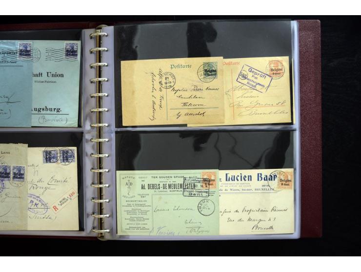 1914/1918, interessante Sammlung inkl. Etappe West mit über 210 Briefen, Karten und Ganzsachen, dabei viele verschiedene Stem