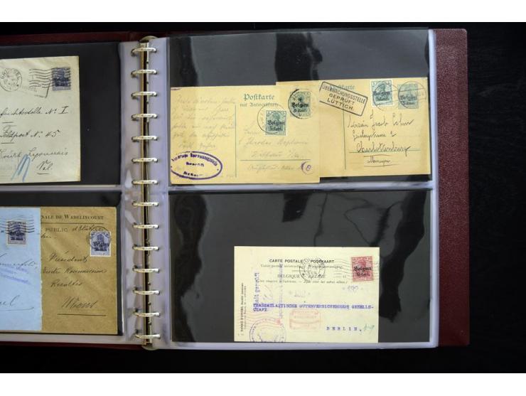 1914/1918, interessante Sammlung inkl. Etappe West mit über 210 Briefen, Karten und Ganzsachen, dabei viele verschiedene Stem