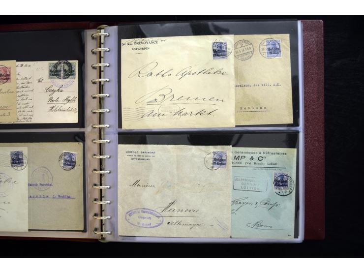 1914/1918, interessante Sammlung inkl. Etappe West mit über 210 Briefen, Karten und Ganzsachen, dabei viele verschiedene Stem