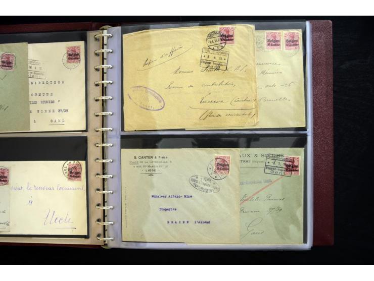 1914/1918, interessante Sammlung inkl. Etappe West mit über 210 Briefen, Karten und Ganzsachen, dabei viele verschiedene Stem