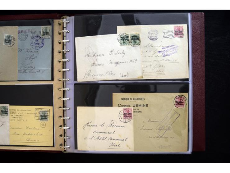 1914/1918, interessante Sammlung inkl. Etappe West mit über 210 Briefen, Karten und Ganzsachen, dabei viele verschiedene Stem