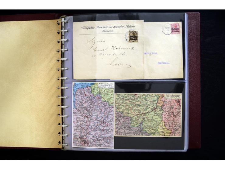 1914/1918, interessante Sammlung inkl. Etappe West mit über 210 Briefen, Karten und Ganzsachen, dabei viele verschiedene Stem