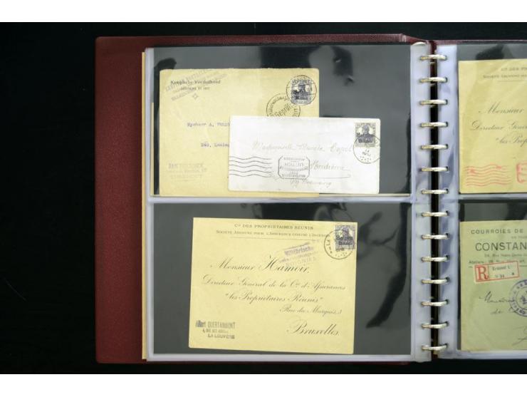 1914/1918, interessante Sammlung inkl. Etappe West mit über 210 Briefen, Karten und Ganzsachen, dabei viele verschiedene Stem