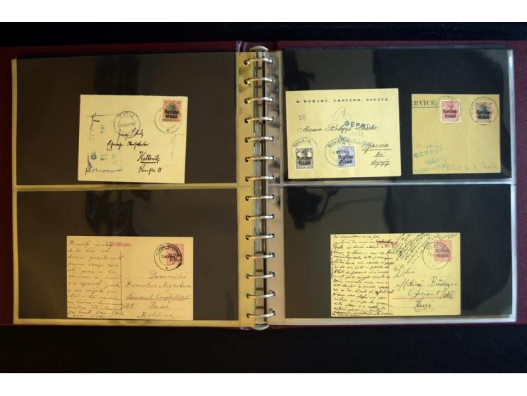 1917/1918, über 110 Briefen, Karten und Ganzsachen mit viel Bedarfspost, dabei R- und Eilboten-Briefe, Zensuren, bedarfsgebra