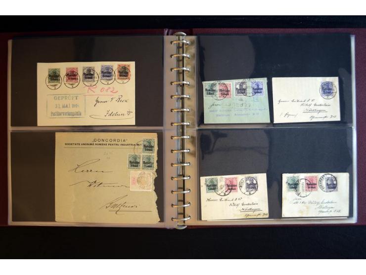 1917/1918, über 110 Briefen, Karten und Ganzsachen mit viel Bedarfspost, dabei R- und Eilboten-Briefe, Zensuren, bedarfsgebra