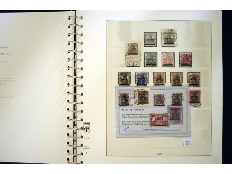 1920/59, gestempelte Sammlung mit u.a. Mi.-Nr. 16 (Fotobefund H. Ney BPP), 18-31 sign. Burger BPP, 151-57 (Fotoattest Ney BPP