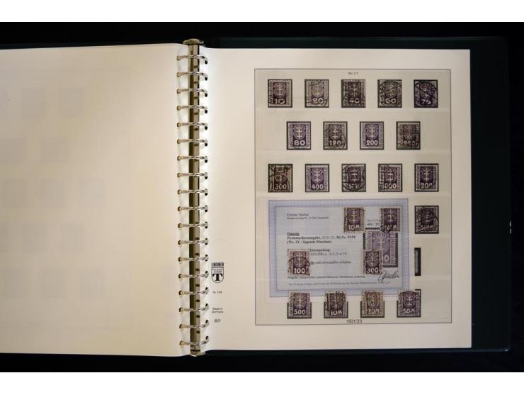 1920/39, gestempelte Sammlung mit einer Vielzahl guter Werte und Sätze wie Mi.-Nr. P26I und P29II (je Zahnfehler), dazu Port 