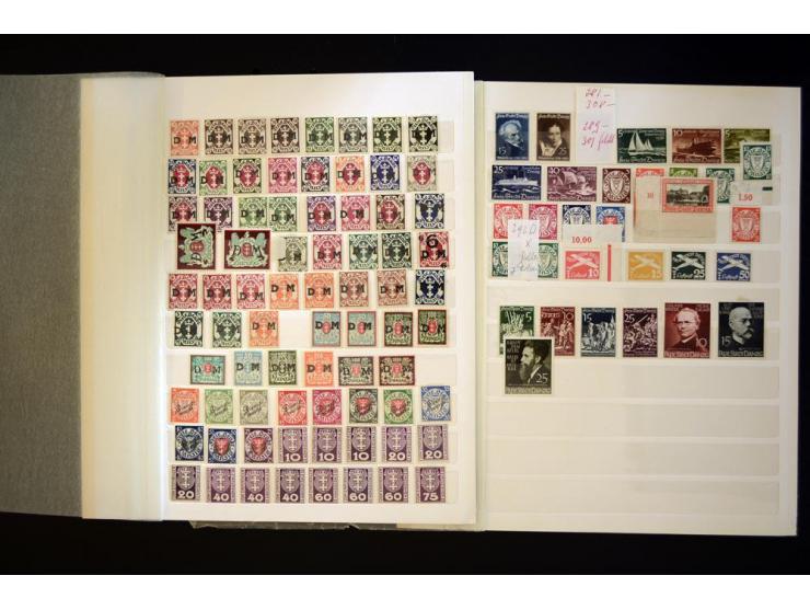 1920/39, ungebrauchte Sammlung mit diversen besseren Werten dabei Mi.-Nr. 39, 207-11 und 220-230, gute Erhaltung