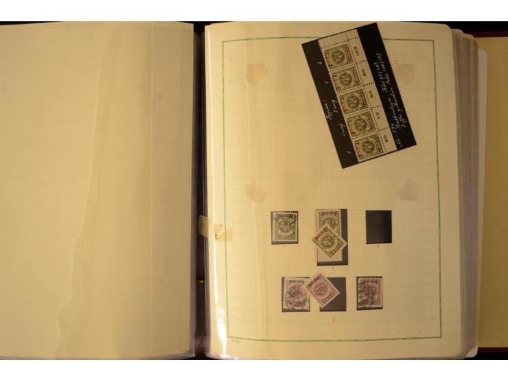 1920/23, umfangreiche, ungebraucht/postfrische und gestempelte Spezialsammlung mit einer Vielzahl an Besonderheiten, dabei HA
