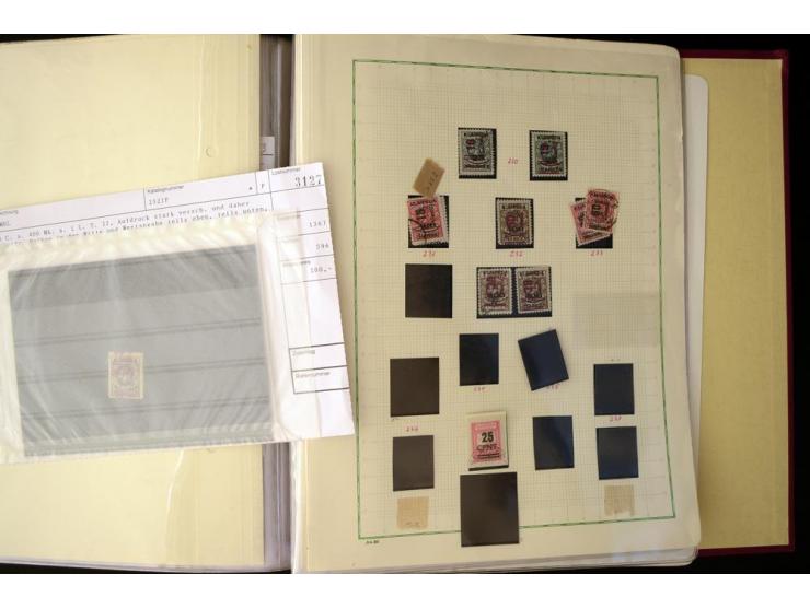 1920/23, umfangreiche, ungebraucht/postfrische und gestempelte Spezialsammlung mit einer Vielzahl an Besonderheiten, dabei HA