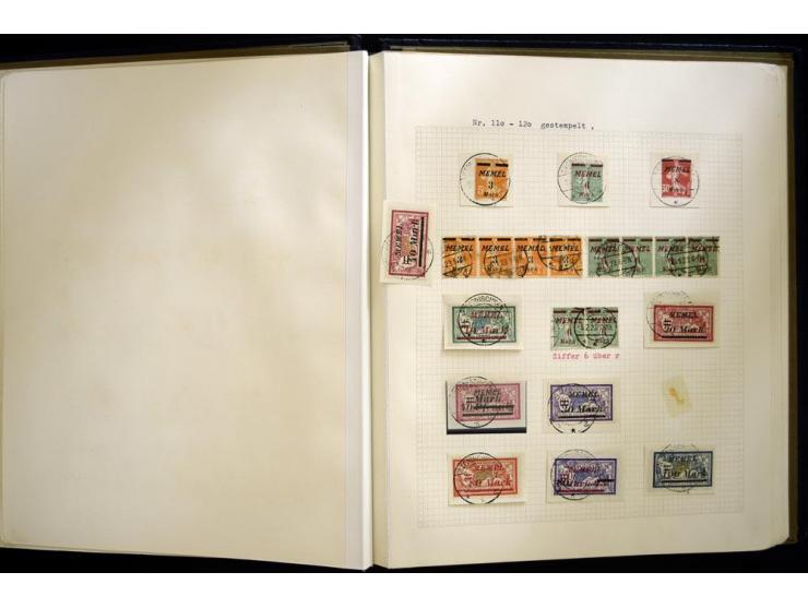 1920/22, vorwiegend ungebrauchte, 4-bändige Spezialsammlung von Druckdaten, Zwischenstegpaare und Millesime, dabei viele Einh