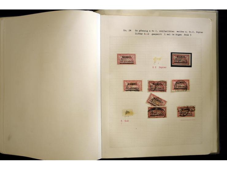 1920/22, vorwiegend ungebrauchte, 4-bändige Spezialsammlung von Druckdaten, Zwischenstegpaare und Millesime, dabei viele Einh