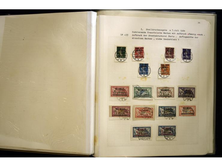 1920/22, vorwiegend ungebrauchte, 4-bändige Spezialsammlung von Druckdaten, Zwischenstegpaare und Millesime, dabei viele Einh