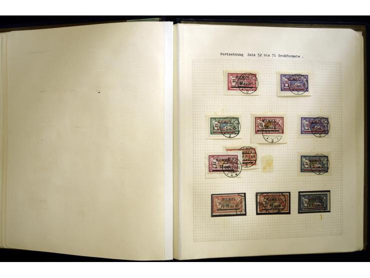 1920/22, vorwiegend ungebrauchte, 4-bändige Spezialsammlung von Druckdaten, Zwischenstegpaare und Millesime, dabei viele Einh