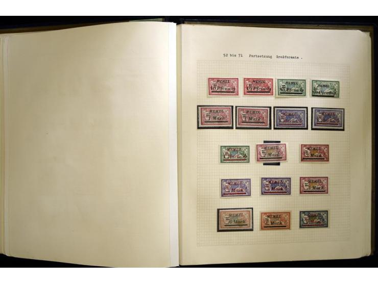 1920/22, vorwiegend ungebrauchte, 4-bändige Spezialsammlung von Druckdaten, Zwischenstegpaare und Millesime, dabei viele Einh