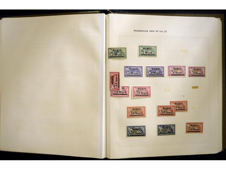 1920/22, vorwiegend ungebrauchte, 4-bändige Spezialsammlung von Druckdaten, Zwischenstegpaare und Millesime, dabei viele Einh