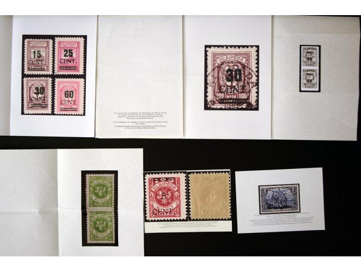 1920/23, sehr interessante Partie mit ungebrauchten/postfrischen und gestempelten Werten, dabei Mi.-Nr. 7y und 12cII ungebrau
