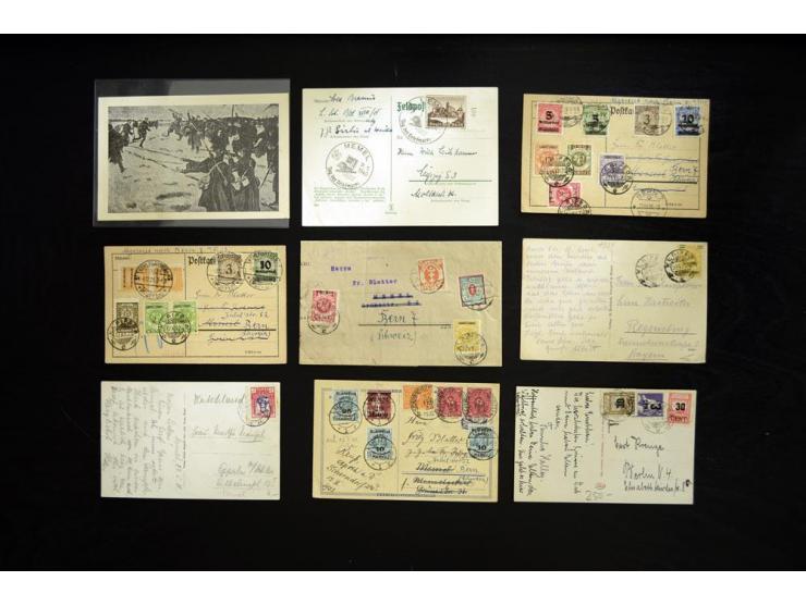 1923, litauische Besetzuzng, hochinteressante Sammlung von über 80 Karten und Briefen, dabei verschiedene Stempel, gute Frank