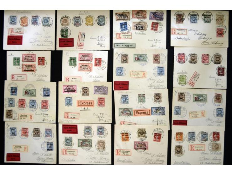 STEMPEL: AGLOHNEN bis LANKUPPEN, 34 R-Briefe aus der Blatter-Korrespondenz, teils mit besseren Frankaturen, meist gute Erhalt