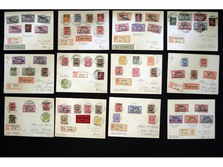 STEMPEL: AGLOHNEN bis LANKUPPEN, 34 R-Briefe aus der Blatter-Korrespondenz, teils mit besseren Frankaturen, meist gute Erhalt