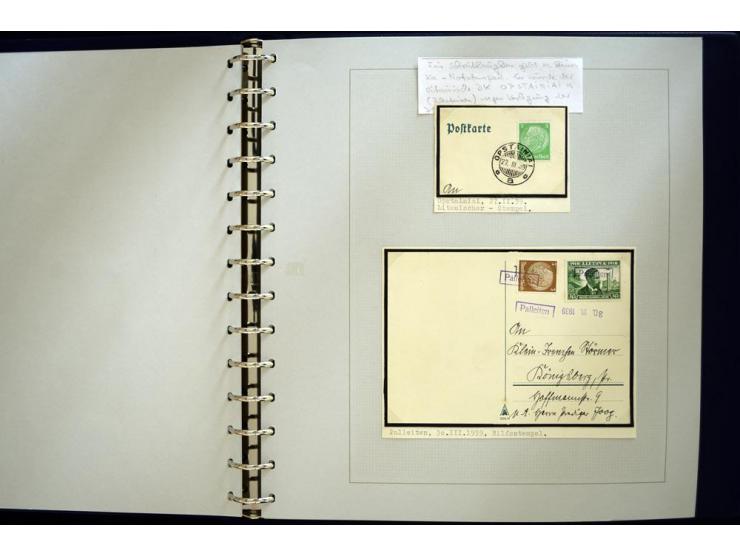 1939, deutsche und litauische Stempel, sehr interessante 2-bändige Sammlung von AGLOHNEN (AGLONENAI) bis WISCHWILL (VIESVILE)