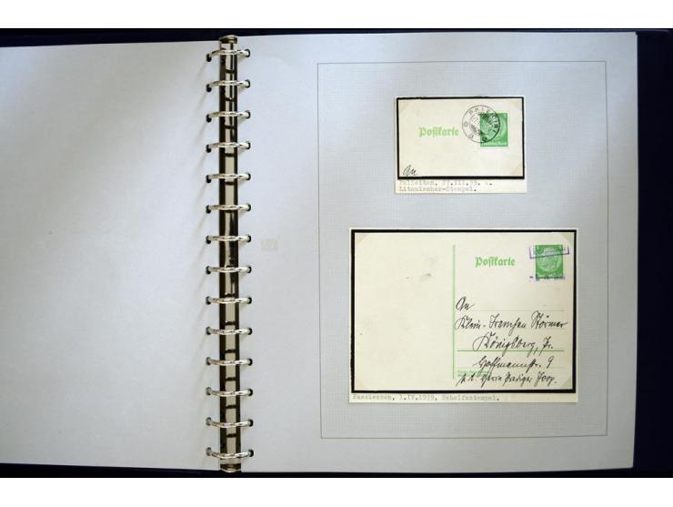 1939, deutsche und litauische Stempel, sehr interessante 2-bändige Sammlung von AGLOHNEN (AGLONENAI) bis WISCHWILL (VIESVILE)
