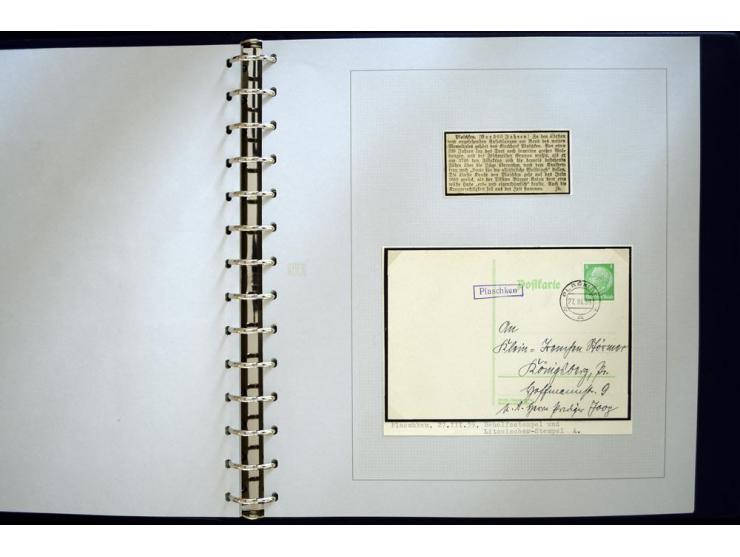 1939, deutsche und litauische Stempel, sehr interessante 2-bändige Sammlung von AGLOHNEN (AGLONENAI) bis WISCHWILL (VIESVILE)