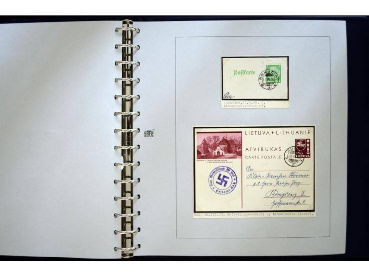 1939, deutsche und litauische Stempel, sehr interessante 2-bändige Sammlung von AGLOHNEN (AGLONENAI) bis WISCHWILL (VIESVILE)