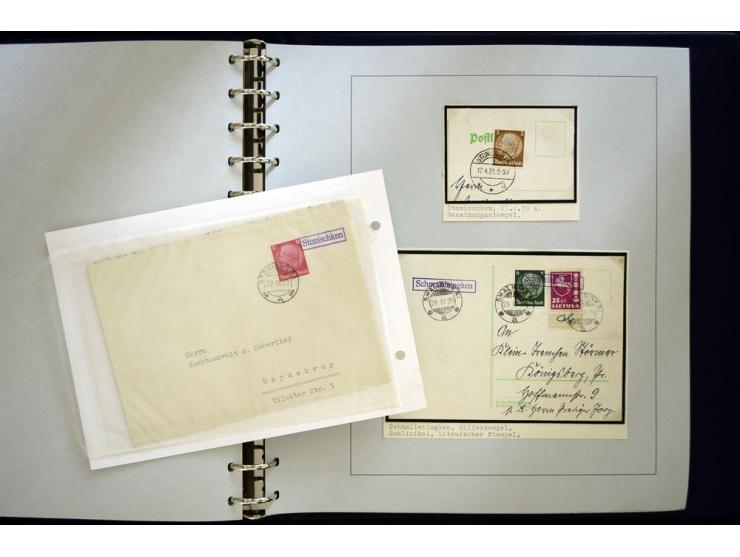 1939, deutsche und litauische Stempel, sehr interessante 2-bändige Sammlung von AGLOHNEN (AGLONENAI) bis WISCHWILL (VIESVILE)