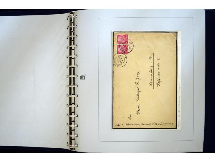 1939, deutsche und litauische Stempel, sehr interessante 2-bändige Sammlung von AGLOHNEN (AGLONENAI) bis WISCHWILL (VIESVILE)