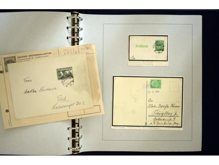 1939, deutsche und litauische Stempel, sehr interessante 2-bändige Sammlung von AGLOHNEN (AGLONENAI) bis WISCHWILL (VIESVILE)