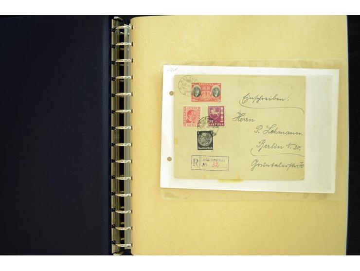 1939, deutsche und litauische Stempel, sehr interessante 2-bändige Sammlung von AGLOHNEN (AGLONENAI) bis WISCHWILL (VIESVILE)