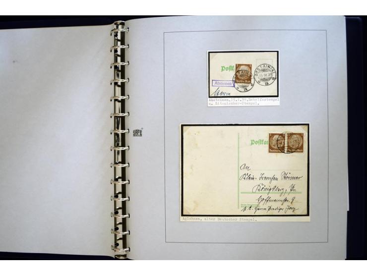 1939, deutsche und litauische Stempel, sehr interessante 2-bändige Sammlung von AGLOHNEN (AGLONENAI) bis WISCHWILL (VIESVILE)