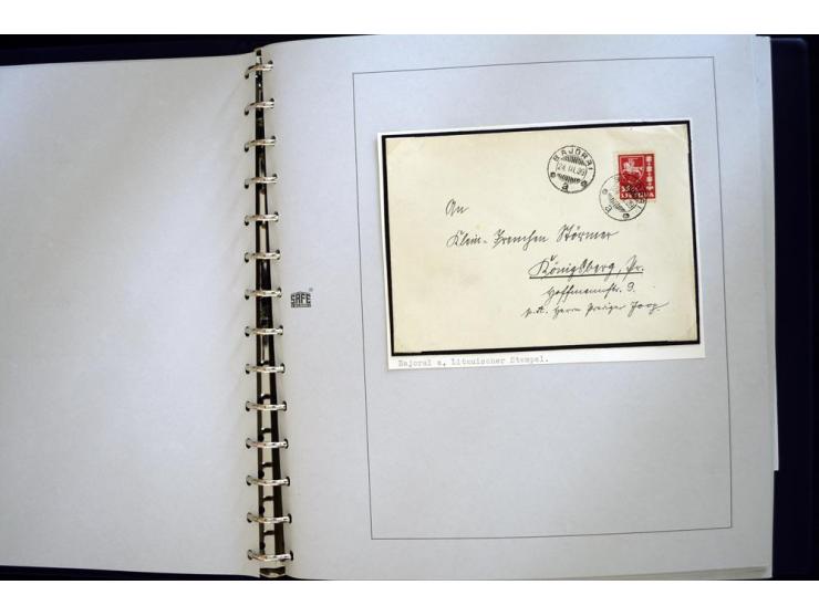 1939, deutsche und litauische Stempel, sehr interessante 2-bändige Sammlung von AGLOHNEN (AGLONENAI) bis WISCHWILL (VIESVILE)