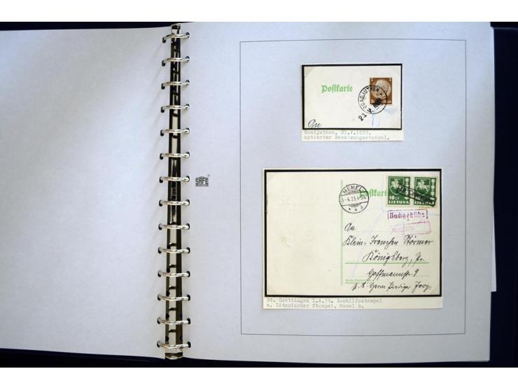 1939, deutsche und litauische Stempel, sehr interessante 2-bändige Sammlung von AGLOHNEN (AGLONENAI) bis WISCHWILL (VIESVILE)