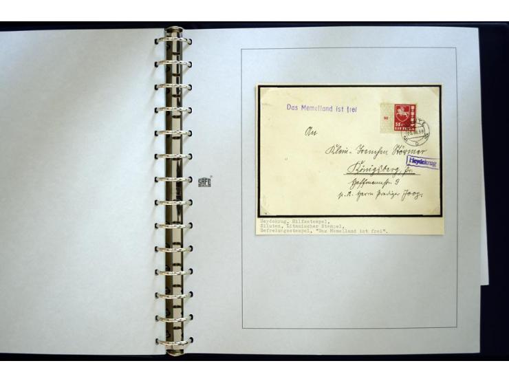 1939, deutsche und litauische Stempel, sehr interessante 2-bändige Sammlung von AGLOHNEN (AGLONENAI) bis WISCHWILL (VIESVILE)