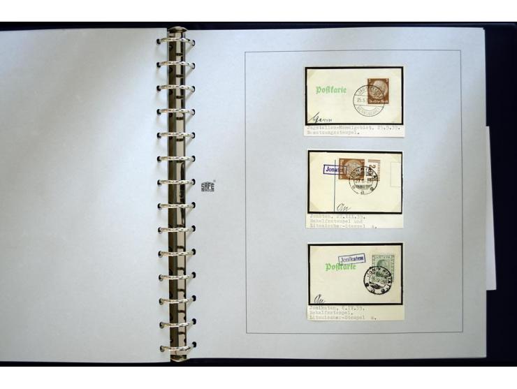 1939, deutsche und litauische Stempel, sehr interessante 2-bändige Sammlung von AGLOHNEN (AGLONENAI) bis WISCHWILL (VIESVILE)