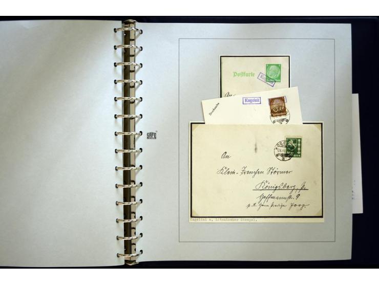1939, deutsche und litauische Stempel, sehr interessante 2-bändige Sammlung von AGLOHNEN (AGLONENAI) bis WISCHWILL (VIESVILE)